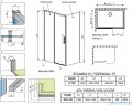 Radaway Idea White Kdj kabina 130x100cm lewa szkło przejrzyste 387043-04-01L/387052-04-01R
