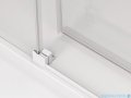 SanSwiss Cadura White Line drzwi przesuwne 120cm jednoskrzydłowe lewe z polem stałym profile biały mat CAS2G1200907