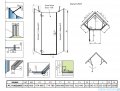 Radaway Essenza 8 Ptj kabina pięciokątna 100x80cm lewa szkło przejrzyste 10490000-01-01L/10490800-01-01