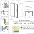 Radaway Idea Kdj kabina 100x90cm lewa szkło przejrzyste 387040-01-01L/387050-01-01R