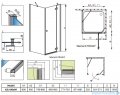 Radaway Kabina prysznicowa Almatea KDJ 80x90 prawa szkło brązowe 32146-01-08NR