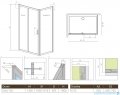 Radaway Premium Plus DWJ+S kabina prysznicowa 130x70cm szkło przejrzyste 33333-01-01N/33401-01-01N