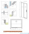 Radaway Idea Black 8 Dwj drzwi wnękowe 100cm lewe czarny mat/szkło przejrzyste 10330520-54-01L/10350453-01-01