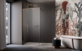Radaway Modo F II Brushed Copper kabina Walk-in 125x201cm Szczotkowana Miedź szkło przejrzyste 10409125-93-01