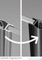 Radaway Essenza Black Dwjs drzwi wnękowe 110cm prawe szkło przejrzyste 1385030-54-01R/1384090-01-01