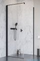 Radaway Nes 8 Black Kdj I kabina 90x100cm lewa czarny mat/szkło przejrzyste 10072090-54-01L/10089100-01-01