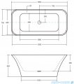 Besco Assos Glam srebrna 160x70cm wanna wolnostojąca #WMD-160-AS