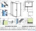 Radaway Essenza Pro Kdj kabina 120x80cm lewa przejrzyste 10097120-01-01L/10098080-01-01