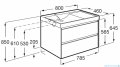 Roca Ona Unik zestaw szafka z umywalką 80x46x64 ZIELONY MAT A851692513