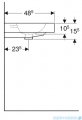 Geberit iCon Umywalka nablatowa z otworem na baterię 60x48,5 cm KeraTect 124560600