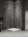 New Trendy Nesta Light Gold kabina 120x110x200 cm drzwi podwójne złoty połysk/szkło przejrzyste K-4573