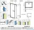 Radaway Arta Kds I kabina 90x75cm lewa szkło przejrzyste 386520-03-01L+1386100-03-01+386108-03-01