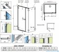 Radaway Arta Kds I kabina 90x75cm lewa szkło przejrzyste 386520-03-01L+1386100-03-01+386108-03-01