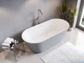 Besco Deeva Glam Złota Illume Coat 180x80 cm wanna wolnostojąca + maskownica odpływu białe #WWA-180DGZW