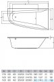 Vayer Bumerang 170x90cm Wanna asymetryczna prawa