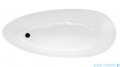 Besco Goya XS B&W 160x70cm wanna wolnostojąca biało-czarna MATOWA+ odpływ klik-klak złoty czyszczony od góry #WMMC-160GKG
