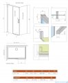 Radaway Idea Gold Kdj kabina 100x80cm lewa złoty połysk/szkło przejrzyste 387040-09-01L/387051-09-01R