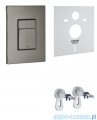 Omnires Grohe Rapid stelaż podtynkowy do WC zestaw 4w1 przycisk grafit RAPIDSETGR