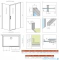Radaway Idea Kdj Brushed Nickel kabina 110x70cm prawa szczotkowany nikiel 387041-91-01R/387048-91-01L