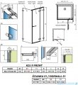 Radaway Arta Kdj II kabina 90x110cm prawa szkło przejrzyste 386455-03-01R+1386040-03-01R+386023-03-01
