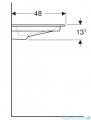 Geberit One CleanDrain Umywalka meblowa z powierzchnią odkładczą po lewej stronie 90x48cm KeraTect 505.013.00.1