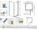 Radaway Kabina prysznicowa Almatea KDJ 90x100 prawa szkło intimato 32151-01-12NR