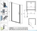 Radaway Eos DWJ Drzwi wnękowe 100 szkło przejrzyste + brodzik Delos C + syfon 37923-01-01N