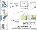 Radaway Torrenta KDJ kabina prysznicowa 110x120 prawa przejrzyste wspornik krzyżowy 133211-01-01R/1330120-01-01