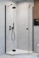 Radaway Essenza Black Ptj kabina pięciokątna 90x100cm lewa szkło przejrzyste 1385010-54-01L/1385056-01-01