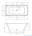 Besco Assos 160x70cm wanna biało-czarna wolnostojąca + syfon klik-klak chrom czyszczony od góry #WMD-160-AWC