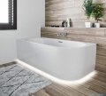 Riho Desire Corner Velvet  LED wanna asymetryczna z oświetleniem prawa MATOWA 170x77cm B156002105