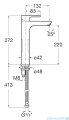 Roca L20 bateria umywalkowa sztorcowa wysoka Chrom A5A3H09C00