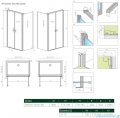 Radaway Nes DWD+S kabina 80x70cm szkło przejrzyste 10034080-01-01/10040070-01-01