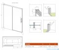 Radaway Idea Pn Dwj parawan nawannowy 140cm lewy przejrzyste