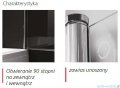 Atrium Sycylia I parawan nawannowy jednoskrzydłowy kolor: przejrzyste 75x140 cm QP093