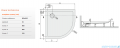 Sanplast Free Line brodzik półokrągły zabudowany BPza/FREE 80x80x5cm 615-040-1720-01-000