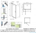 Radaway Nes Kdj II Brushed Nickel kabina 110x75cm lewa szczotkowany nikiel 10032110-91-01L/10039075-01-01