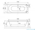Excellent Oceana Slim wanna prostokątna 170x75 szary mat WAEX.OCE17GRMS