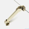 New Trendy New Soleo Light Gold 130x195 cm drzwi wnękowe wsporniki skośne złoty połysk/szkło przejrzyste D-0959A