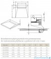 Radaway brodzik podpłytkowy z odpływem liniowym Steel 109x109cm 5CL1111B,5R085S,5SL1