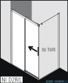 Kermi Nica drzwi przesuwne 2-częściowe z polem stałym lewe 130 cm NID2L13020VPK