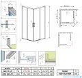 Radaway Idea Gold Kdd kabina 75x100cm złoty połysk/szkło przejrzyste 387066-09-01L/387062-09-01R