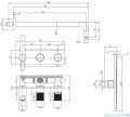 Omnires Contour system prysznicowy podtynkowy miedź szczotkowana SYSCT10CPB
