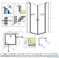 Radaway Eos KDD II kabina prysznicowa 100x80 przejrzyste 13799462-01L/13799460-01R