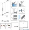 Radaway Furo SL Brushed GunMetal DWJ drzwi prysznicowe 100cm prawe szczotkowany grafit 10307522-92-01R/10110480-01-01