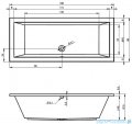 Riho Lusso wanna prostokąta 190x80cm z hydromasażem BLISS prawa B015004005
