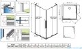 Radaway Furo SL Black KDD kabina 100x120cm czarny mat/szkło przejrzyste 10305100-54-01L/10305120-54-01R
