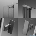 Radaway Nes Kds I Brushed GunMetal kabina 140x80cm prawa szczotkowany grafit 10023140-92-01R/10043080-92-01