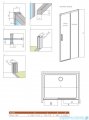 Radaway Idea Black 8 Dwj drzwi wnękowe 160cm prawe czarny mat/szkło przejrzyste 10330820-54-01R/10350753-01-01