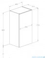 Roca Extra Kolumna łazienkowa niska z 1 drzwiami 80x31x40 SZARY ANTRACYT  A857958153